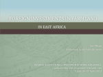 Why Foreign investment in agriculture