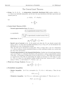 The Central Limit Theorem