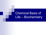 Chemical Basis of Life – Biochemistry - Har