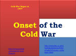 Onset of Cold War 2