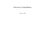 Discrete Probabilities