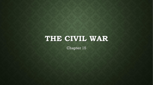 The Civil War - Mr. Howard`s Social Studies