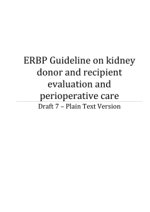 ERBP Guideline on kidney donor and recipient evaluation and
