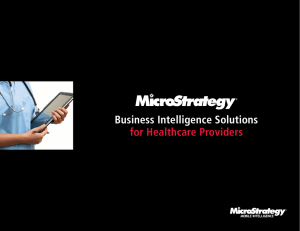 Business Intelligence Solutions for Healthcare
