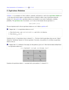 5. Equivalence Relations