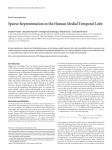 Sparse Representation in the Human Medial Temporal Lobe