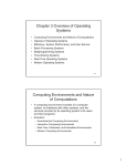 Chapter 3 Overview of Operating Systems Computing Environments