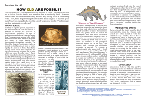 HOW ARE FOSSILS? OLD - Creation Resources Trust