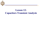 Capacitors Transient Analysis