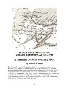roman tingitania to the moslem conquest, ad