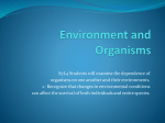 Environment and Organisms