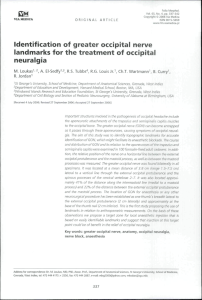 Identification of greater occipital nerve landmarks for the treatment of