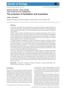 mutualisms and facilitation