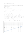 6.2 Graphing Linear Equations Equations with only variable and
