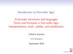 Introduction to first-order logic: =1=First