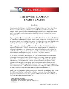 the jewish roots of family values