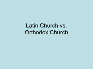 Latin Church vs. Orthodox Church