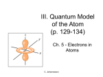 III. Quantum Model of the Atom