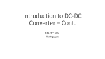 Introduction to DC-DC Conversion – Cont.