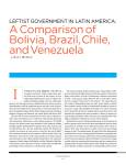 A Comparison of Bolivia, Brazil, Chile, and Venezuela