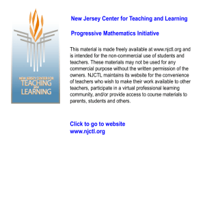 Points - New Jersey Center for Teaching and Learning