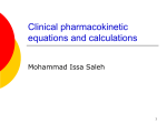 Clinical pharmacokinetic equations and calculations