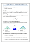 6.3 Applications of Normal Distribution