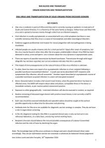 Zika Virus and Transplantation of Solid Organs from Deceased Donors
