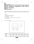 Chip tantalum capacitors with built–in open–function