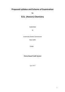 B.Sc. (Hons.) Chemistry