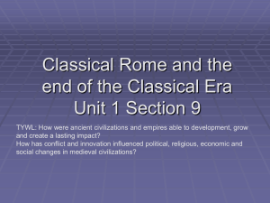 Chapter 4-5 Classical Greece and Rome AP World History, Mr. Cofield