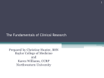 The Fundamentals of Clinical Research