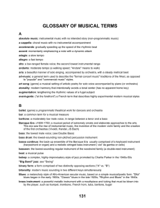 glossary of musical terms - Western Michigan University