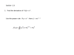 2.3 Some Differentiation Formulas