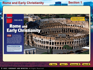 Rome and Early Christianity Section 1