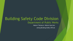 Building Safety Code Division Department of Public Works