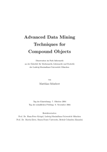 Advanced Data Mining Techniques for Compound Objects
