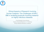 Ethical Aspects of Research Involving Human Subjects will be
