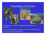 Geography of Evolution