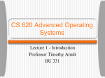 CS 620 Comparative Operating Systems Interfaces