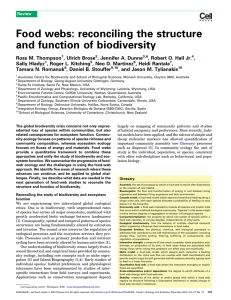 Food webs: reconciling the structure and function of biodiversity
