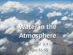 Water in the Atmosphere