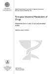 First-pass Intestinal Metabolism of Drugs: Experiences from in vitro