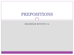 GR#2 - Prepositions - Notes