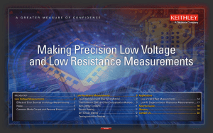 Making Precision Low Voltage and Low Resistance Measurements