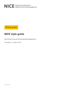Contents NICE style guide
