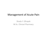 Management Of Acute Pain