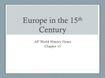 Europe in the 15th Century