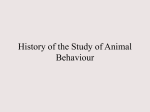 History of Animal Behaviour