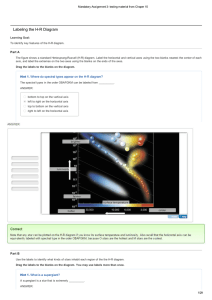 Labeling the HR Diagram - Mastering Physics Answers